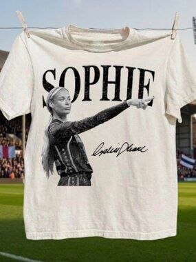 Vintage Style Sophie Soccer Player Graphic Cream T-Shirt